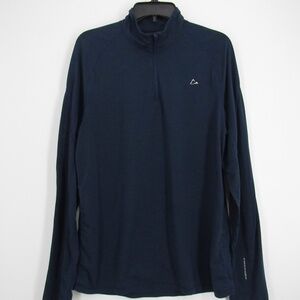 Paradox Merino Blend Navy Blue 1/4 Zipper Pullover